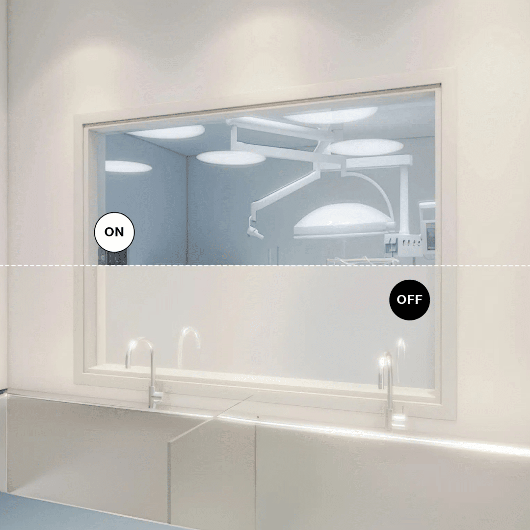 SDX3 Smart Glass in a healthcare interior